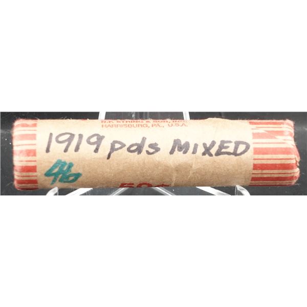 Roll of 1919 P, D, S Wheat Cents