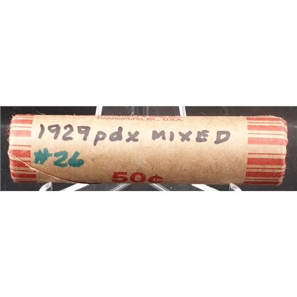 Roll of 1929 P, D, S Wheat Cents