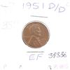 Image 1 : 1951-D over D Wheat Cent