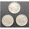 Image 1 : 1928 P, D, S Buffalo Nickel Set