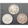 Image 1 : 1937 P, D, S Buffalo Nickel Set