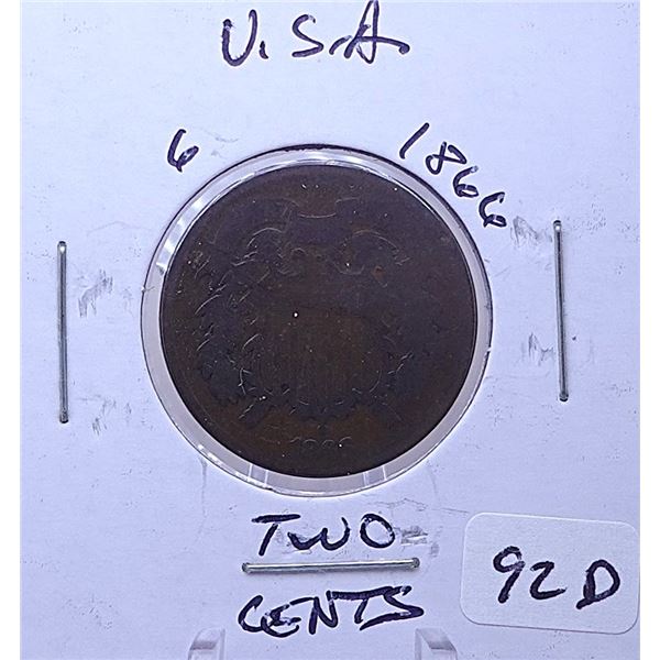 1866 2 Cent Piece