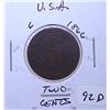 Image 1 : 1866 2 Cent Piece