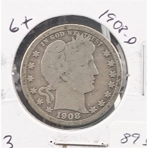 1908-D Barber Quarter