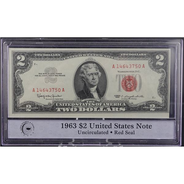 1963 Red Seal $2 Bill