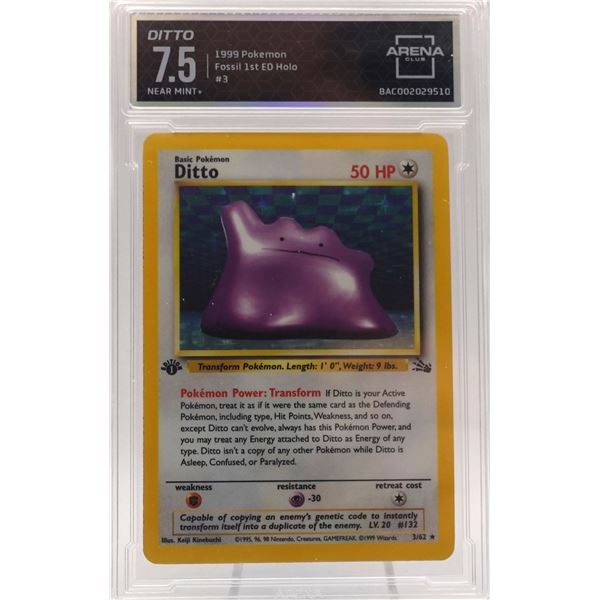 1999 Pokémon 1st Edition Fossil Ditto Holo