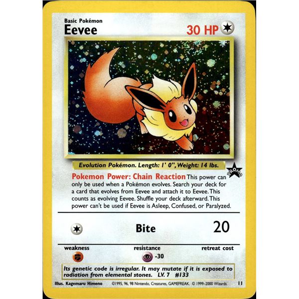 2000 Pokémon Black Star Eevee-Holo