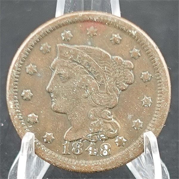 1848 Braided Hair Large Cent