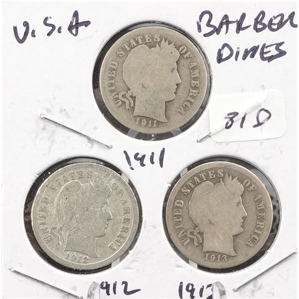 (3) Barber Dime