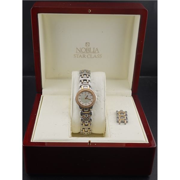 Noblia Star Class Women's 18k and Diamond Bezel