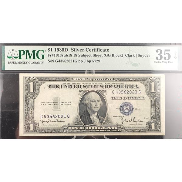 1935-D $1 Silver Certificate