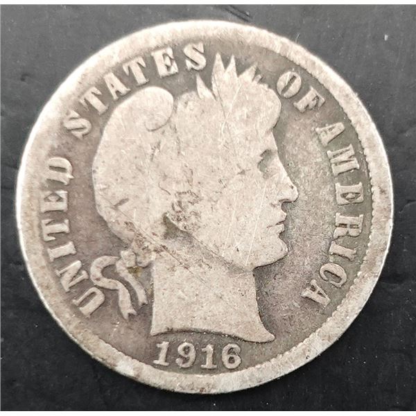 1916-S Barber Dime