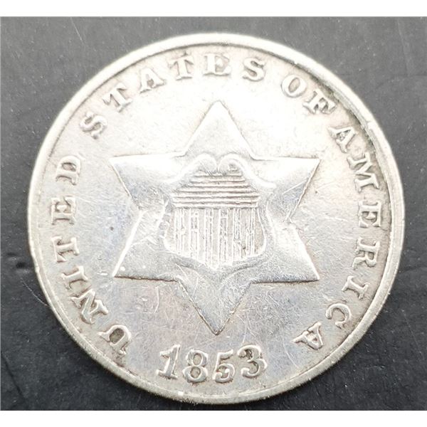 1853 3 Cent Coin