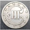 Image 2 : 1853 3 Cent Coin