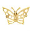 Image 4 : 14k Gold 0.09 ctw Diamond Polished Butterfly w/ Open Work Wings Brooch Pin Penda