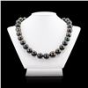 Image 1 : 14MM to 16MM Tahitian Cultured Pearl Necklace with 14K White Gold Clasp (GIA CER