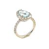 Image 4 : 2.50 ctw Aquamarine & Diamond Ring - 14KT White Gold