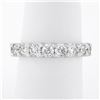 Image 2 : Classic 14k White Gold 2.94 ctw Shared Prong Set Round Diamond Eternity Band Rin