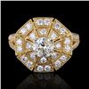 Image 1 : 0.71 ctw CENTER Diamond 18K Yellow Gold Ring (1.48 ctw Diamonds)