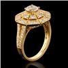 Image 2 : 0.71 ctw CENTER Diamond 18K Yellow Gold Ring (1.48 ctw Diamonds)