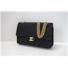 Image 2 : Chanel Black Quilted Fabric Medium Flap Bag