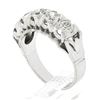 Image 9 : Vintage Platinum 1.30 ctw Round Diamond Large Fishtail Pave Set 5 Stone Band Rin