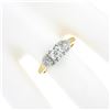 Image 3 : Antique Edwardian 18k Gold Platinum European Diamond w/ Accents Engagement Ring