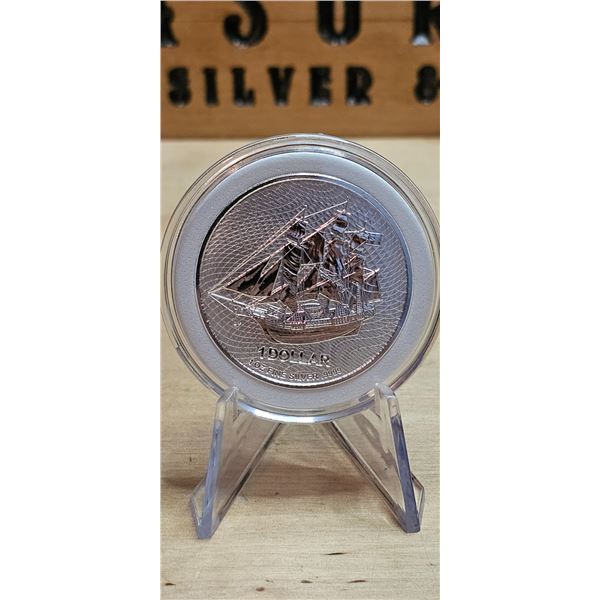 Lot 36-1) 1 oz Cook Islands Silver