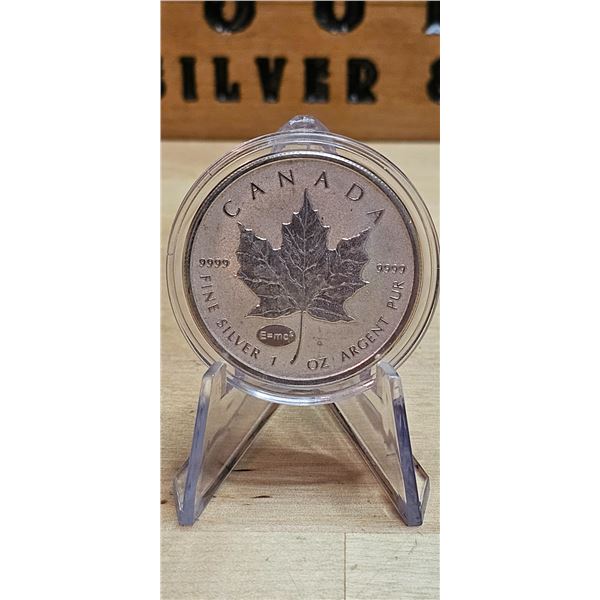 Lot 43-1) 1 oz Canadian Maple 2015 Silver
