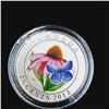 Image 2 : RCM 2013 25-Cent Coloured Coin - Purple Coneflower and Eastern-Tailed Blue