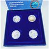 Image 2 : RCM 1998 Sterling Silver Fifty Cent Four Coin Set - Canada's Ocean Giants 37.2g 92.5% Silver Loose