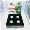 Image 1 : RCM 1999 Sterling Silver Fifty Cent Four Coin Set - Cats of Canada 37.2g 92.5% Silver Loose