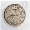 Image 3 : CMG Graded G-6 1893 Round Top 3, Obv. 6 10 Cent Canadian Sterling Silver Coin