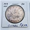 Image 2 : 1953 SF & NSF Canadian Silver Dollars 80% Silver