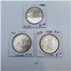 Image 1 : 1956, 1957, 1958 Canadian Silver Dollars 80% Silver
