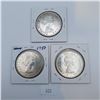 Image 2 : 1956, 1957, 1958 Canadian Silver Dollars 80% Silver