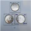Image 1 : 1959, 1960, 1961 Canadian Silver Dollars 80% Silver