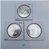 Image 2 : 1959, 1960, 1961 Canadian Silver Dollars 80% Silver