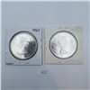 Image 2 : Two 1964 Canadian Silver Dollars 80% Silver