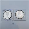 Image 2 : 1965 Small & Large Beads Canadian Silver Dollars 80% Silver