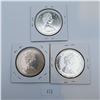 Image 2 : Three Canadian Silver Dollars 23.3g 50% Silver Each