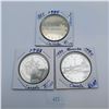 Image 1 : Three Canadian Silver Dollars 23.3g 50% Silver Each