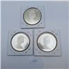 Image 2 : Three Canadian Silver Dollars 23.3g 50% Silver Each