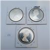 Image 2 : Three Canadian Silver Dollars 23.3g 50% Silver Each