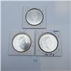 Image 2 : Three Canadian Silver Dollars 23.3g 50% Silver Each