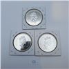 Image 2 : Three Canadian Silver Proof Dollars 25.175g 92.5% Silver Each