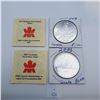Image 1 : Two 2003 Canadian Silver Proof Dollars 25.175g 92.5% Silver Each