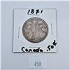 Image 1 : 1871 50 Cent Canadian Sterling Silver Coin