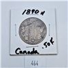 Image 1 : 1890H 50 Cent Canadian Sterling Silver Coin