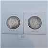 Image 2 : 1929, 1931 50 Cent Canadian 80%Silver Coins
